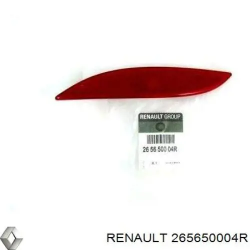 Do koszyka 265650003R Renault (RVI) Lampa odblaskowa zderzaka tylnego lewa