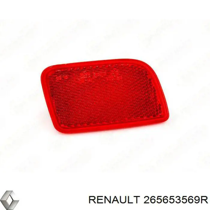 265653569R Renault (RVI) Lampa odblaskowa zderzaka tylnego lewa