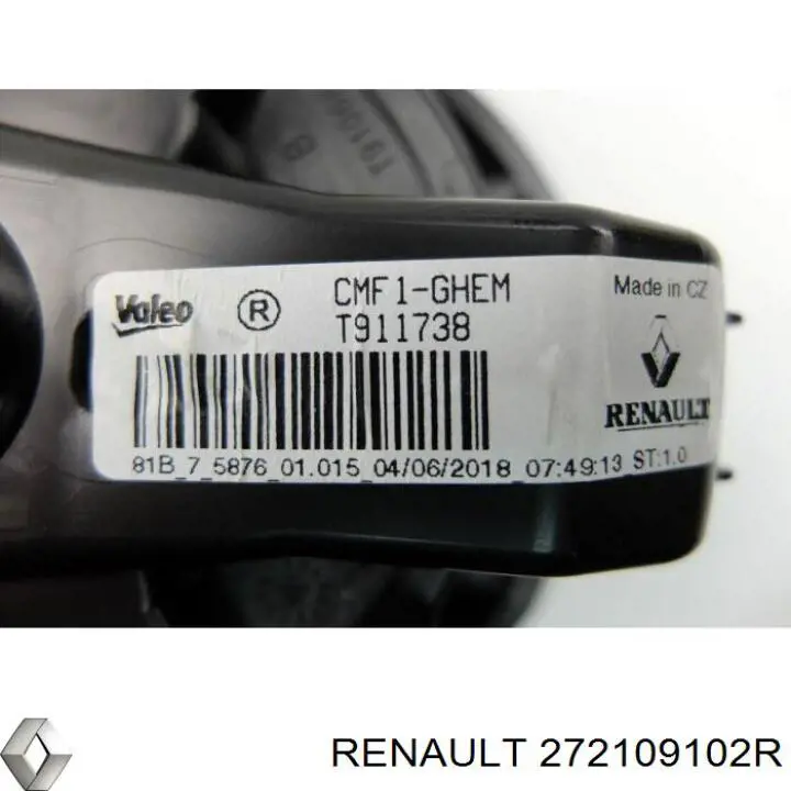 Do koszyka 272109102R Renault (RVI) Silniczek wentylatora nagrzewnicy (ogrzewacza wnętrza)