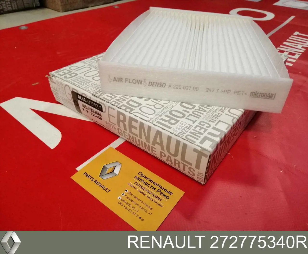 Do koszyka 272775340R Renault (RVI) Filtr kabiny