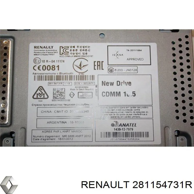 281154731R Renault (RVI) Radioodtwarzacz (radio AM/FM)