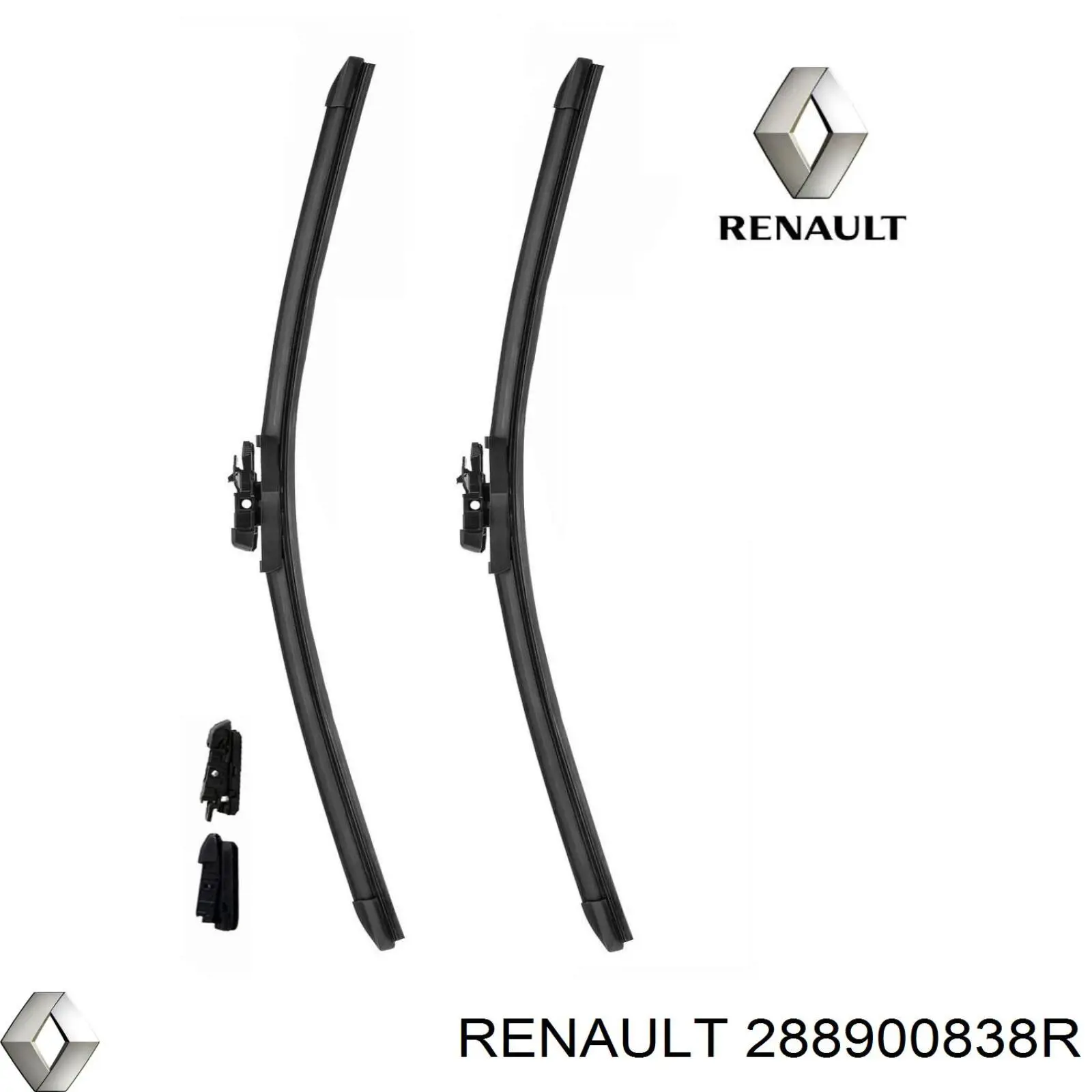 Pióro wycieraczki szyby przedniej, zestaw (2 szt.) Renault (RVI) 288900838R cena, od 42,78 USD