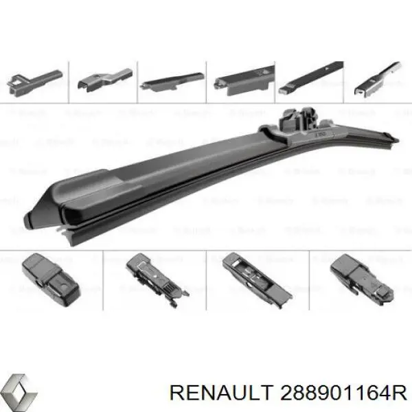 Pióro wycieraczki szyby przedniej, zestaw (2 szt.) Renault (RVI) 288901164R