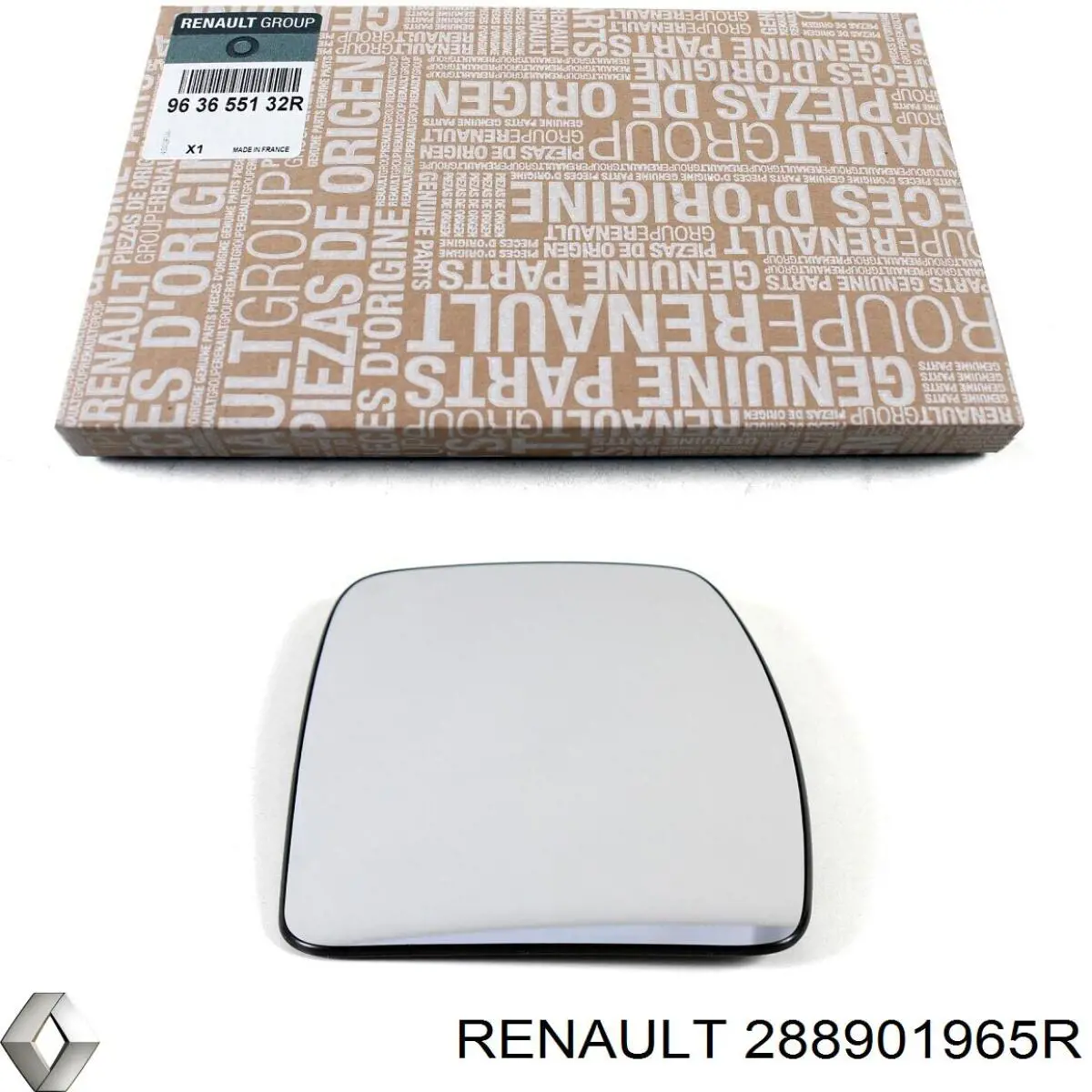 Pióro wycieraczki szyby przedniej, zestaw (2 szt.) Renault (RVI) 288901965R