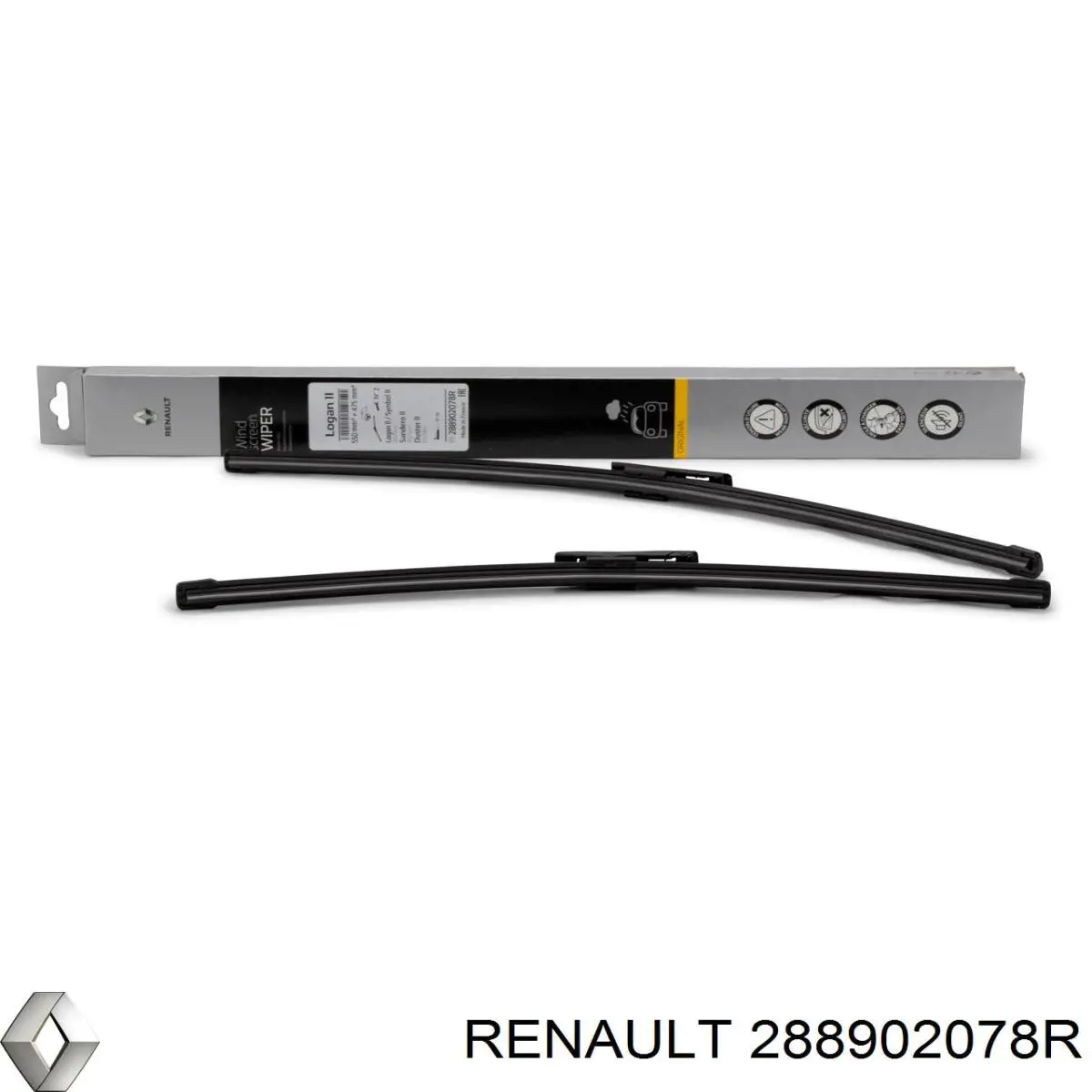 288902078R Renault (RVI) Pióro wycieraczki szyby przedniej, zestaw (2 szt.)