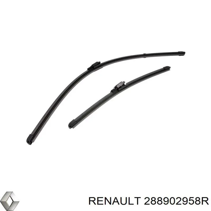 Do koszyka 288902958R Renault (RVI) Pióro wycieraczki szyby przedniej, zestaw (2 szt.)