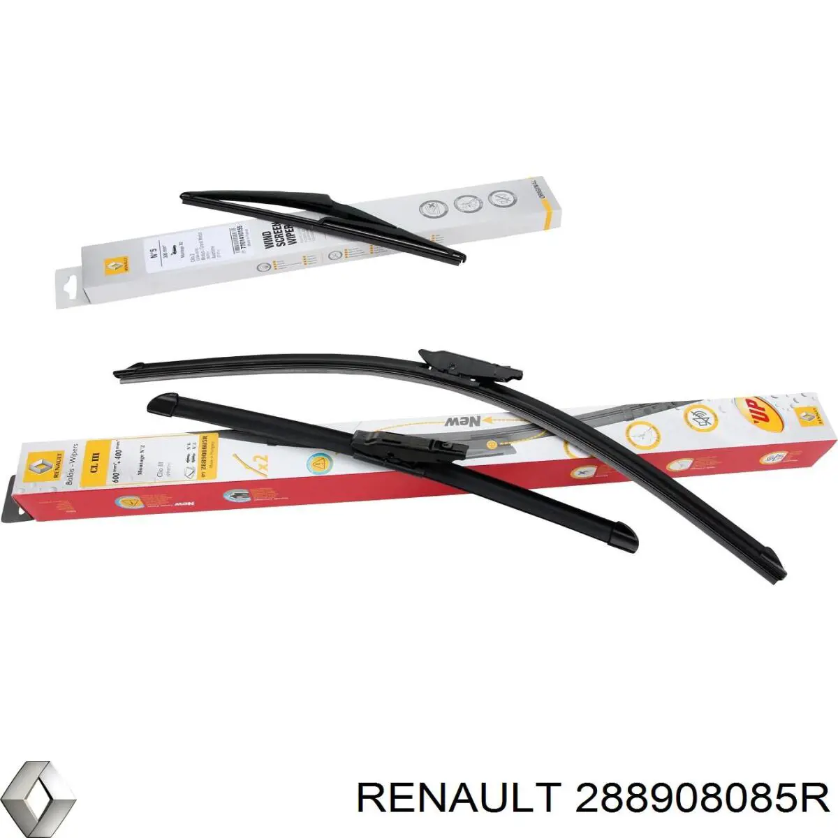Pióro wycieraczki szyby przedniej, zestaw (2 szt.) Renault (RVI) 288908085R cena, od 31,92 USD