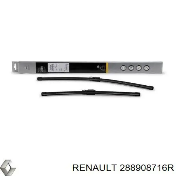 Pióro wycieraczki szyby przedniej, zestaw (2 szt.) Renault (RVI) 288908716R cena, od 27,17 USD