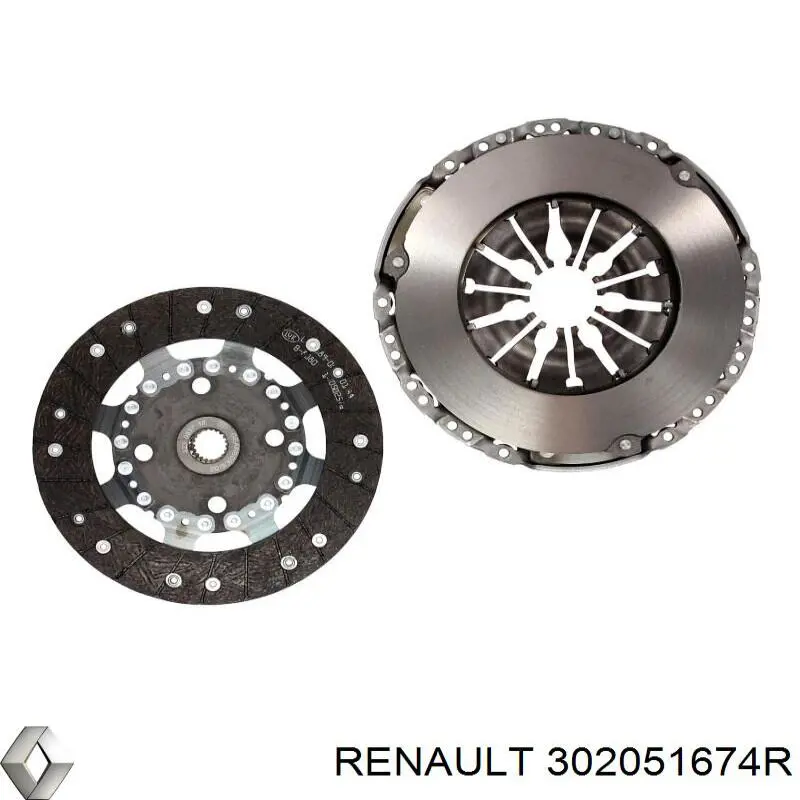 Do koszyka 302051674R Renault (RVI) Zestaw sprzęgła (3 części)