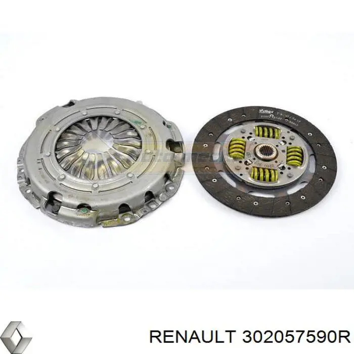 Do koszyka 302057590R Renault (RVI) Zestaw sprzęgła (3 części)