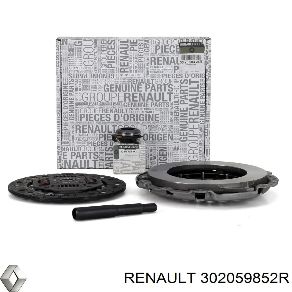 302059852R Renault (RVI) zestaw sprzęgła (3 części)