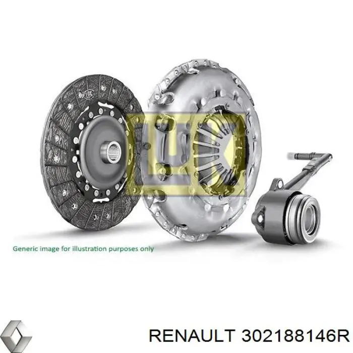 302188146R Renault (RVI) Zestaw sprzęgła (3 części)