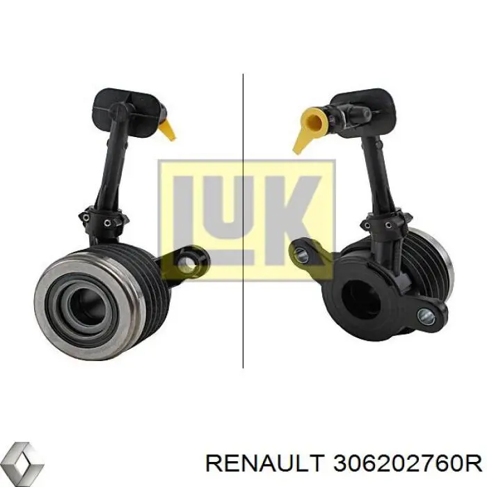 306202760R Renault (RVI) Cylinder roboczy sprzęgła (wysprzęglik) w komplecie z łożyskiem wyciskowym