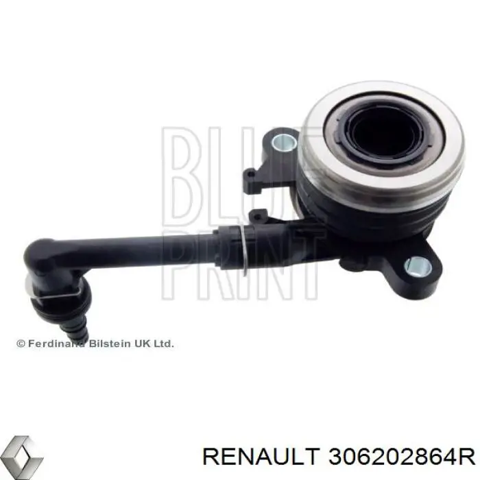 Do koszyka 306202864R Renault (RVI) Cylinder roboczy sprzęgła (wysprzęglik) w komplecie z łożyskiem wyciskowym