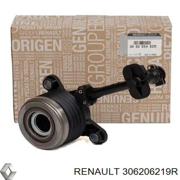 Do koszyka 306206219R Renault (RVI) Cylinder roboczy sprzęgła (wysprzęglik) w komplecie z łożyskiem wyciskowym