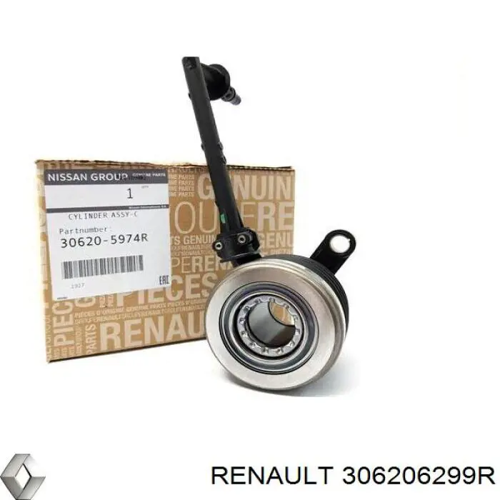 Cylinder roboczy sprzęgła (wysprzęglik) w komplecie z łożyskiem wyciskowym Renault (RVI) 306206299R cena, od 28,72 USD