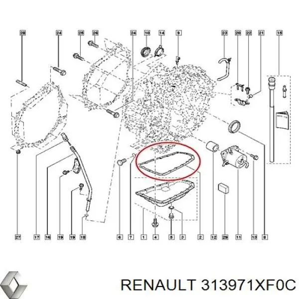 Uszczelka pompy oleju automatycznej skrzyni biegów Peugeot/Citroen 221414 cena, od 43,90 USD