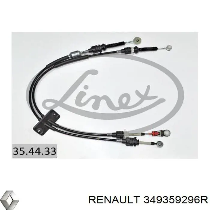 349359296R Renault (RVI) Linka dźwigni zmiany biegów podwójna