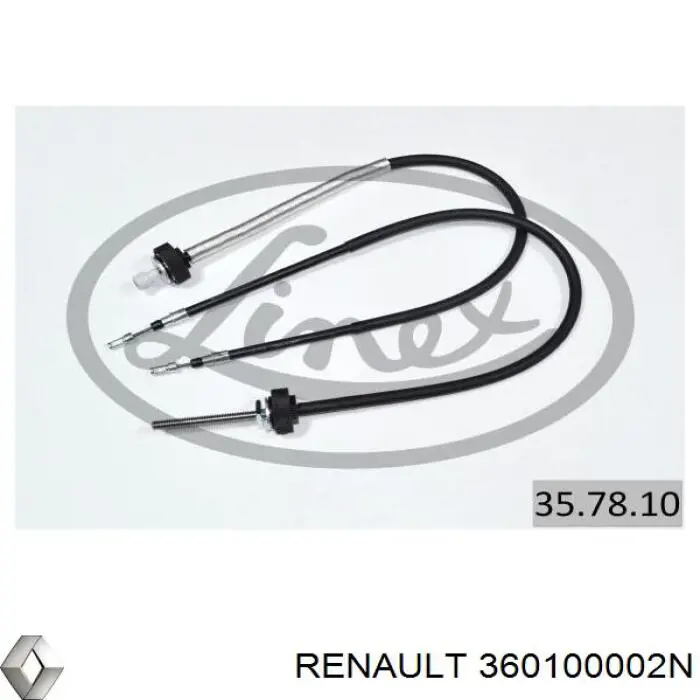 Linka hamulca ręcznego tylna prawa/lewa Renault (RVI) 360100002N cena, od 25,73 USD