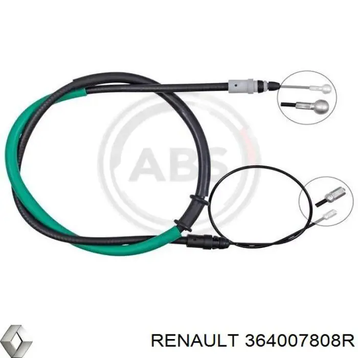 Do koszyka 364007808R Renault (RVI) Linka hamulca ręcznego tylna prawa/lewa
