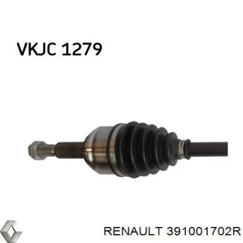 391001702R Renault (RVI) Półoś napędowa przednia prawa