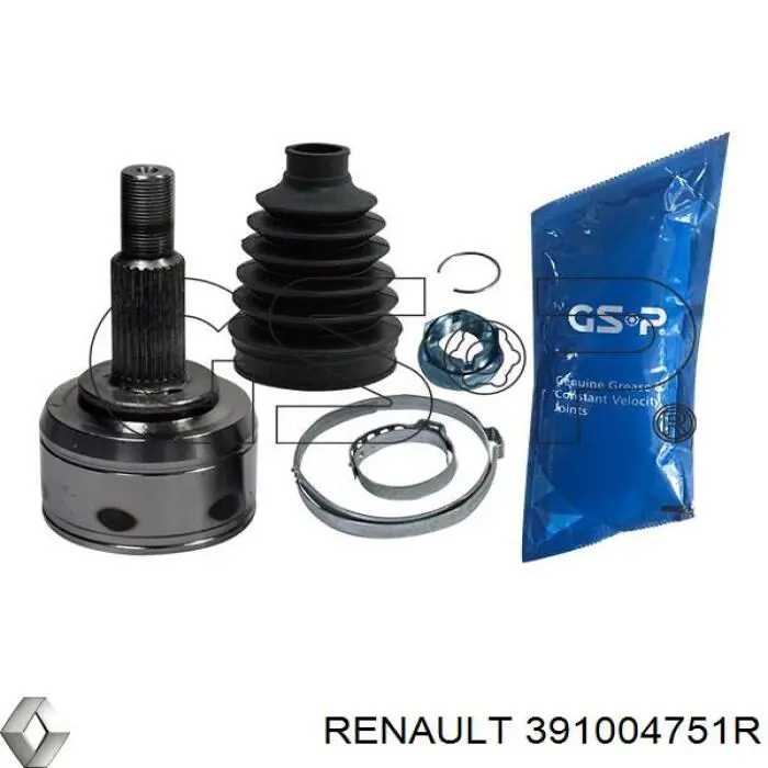 Półoś napędowa przednia prawa Renault (RVI) 391004751R cena, od 117,48 USD
