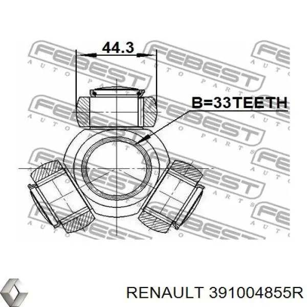 Do koszyka 391004855R Renault (RVI) Półoś napędowa przednia prawa