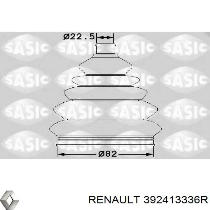 Osłona przegubu homokinetycznego półosi przedniej wewnętrzna Renault (RVI) 392413336R cena, od 20,75 USD