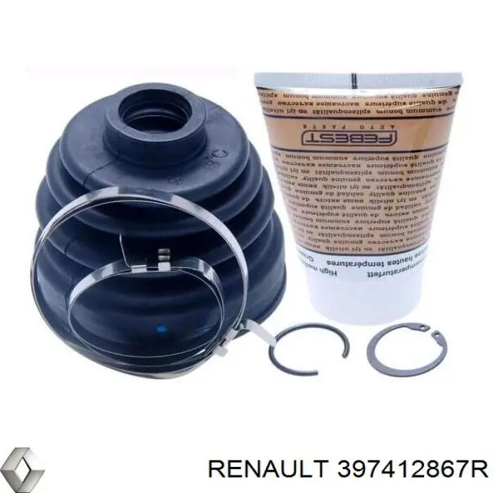 Osłona przegubu homokinetycznego półosi przedniej wewnętrzna Renault (RVI) 397412867R cena, od 16,01 USD