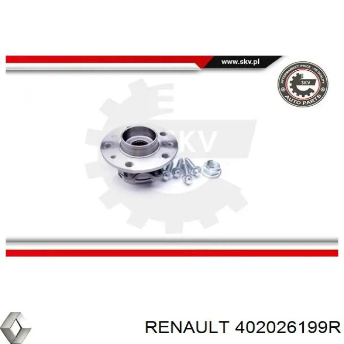 Piasta przednia Renault (RVI) 402026199R cena, od 104,88 USD