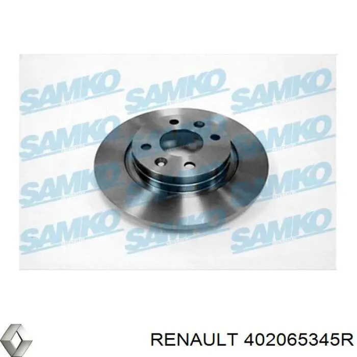 Do koszyka 402065345R Renault (RVI) Tarcza hamulcowa przednia