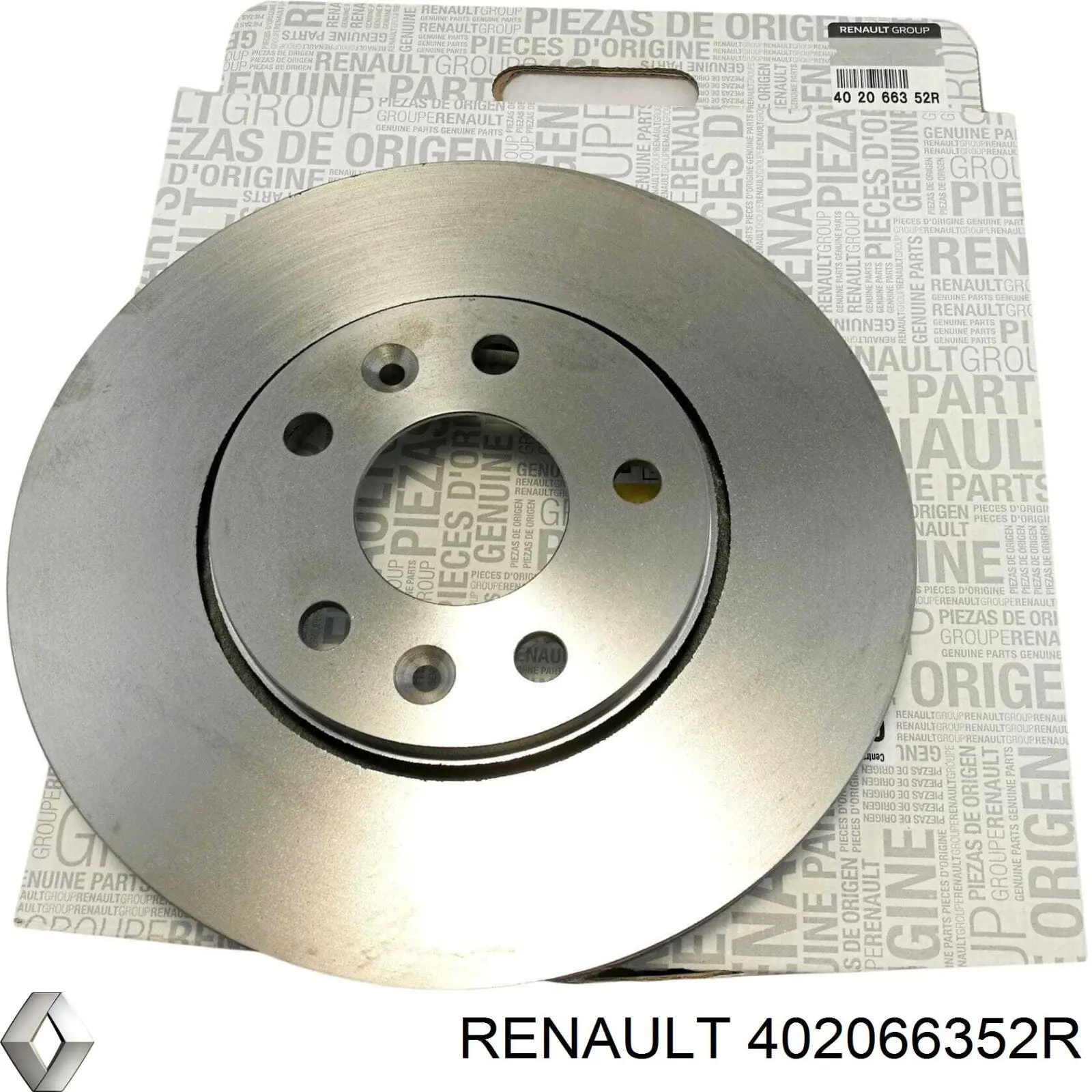 Do koszyka 402066352R Renault (RVI) Tarcza hamulcowa przednia