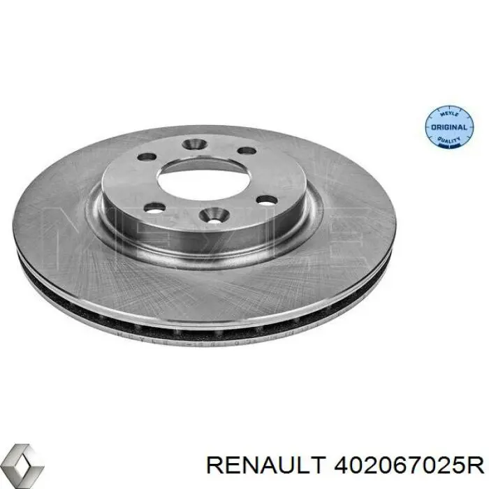 Do koszyka 402067025R Renault (RVI) Tarcza hamulcowa przednia