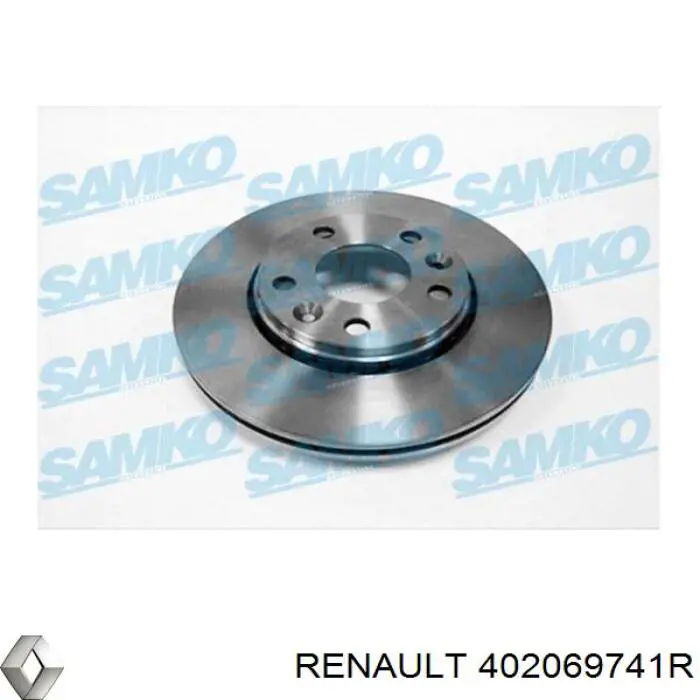 Do koszyka 402069741R Renault (RVI) Tarcza hamulcowa przednia