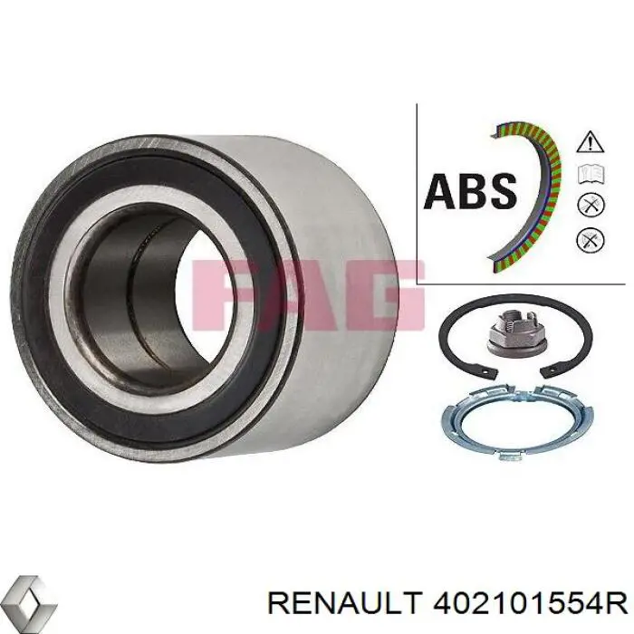Do koszyka 402101554R Renault (RVI) Łożysko piasty przedniej