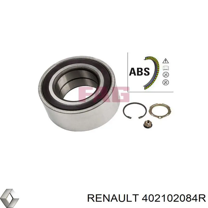 Do koszyka 402102084R Renault (RVI) Łożysko piasty przedniej