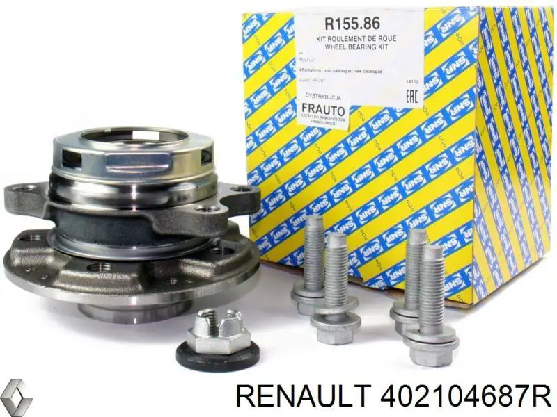 Do koszyka 402104687R Renault (RVI) Piasta przednia