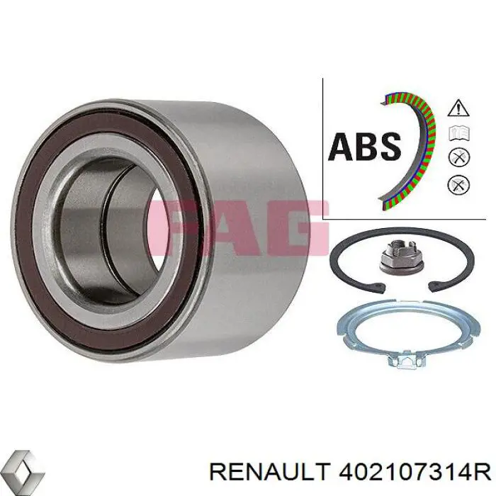 402107314R Renault (RVI) Łożysko piasty przedniej
