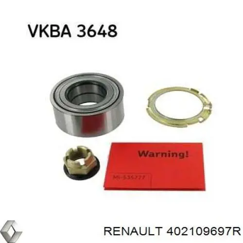 Łożysko piasty przedniej Renault (RVI) 402109697R cena, od 58,47 USD