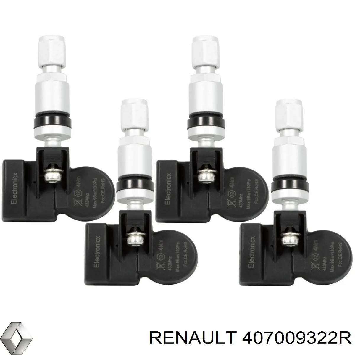 Czujnik ciśnienia w oponach 407009322R Renault (RVI)