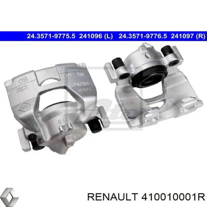 Zacisk hamulcowy przedni prawy Renault (RVI) 410010001R cena, od 62,99 USD