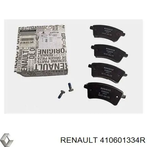 Do koszyka 410601334R Renault (RVI) Klocki hamulcowe przednie tarczowe
