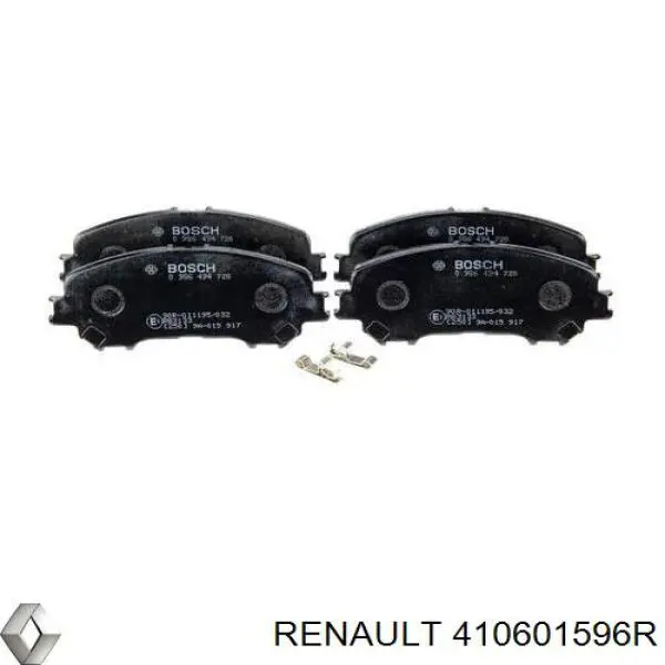 Do koszyka 410601596R Renault (RVI) Klocki hamulcowe przednie tarczowe
