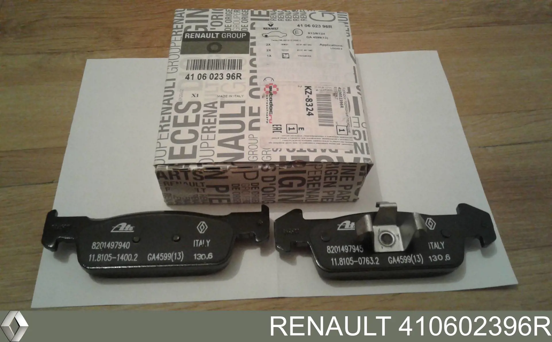 410602396R Renault (RVI) Klocki hamulcowe przednie tarczowe