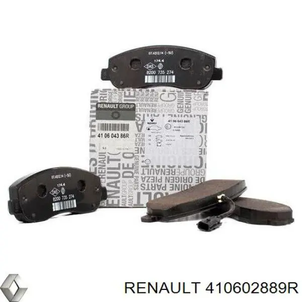 Klocki hamulcowe przednie tarczowe Renault (RVI) 410602889R cena, od 25,50 USD