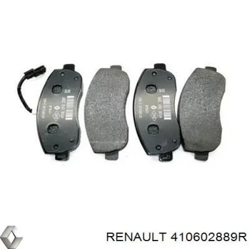 Do koszyka 410602889R Renault (RVI) Klocki hamulcowe przednie tarczowe