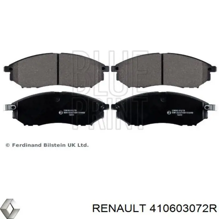 410603072R Renault (RVI) Klocki hamulcowe przednie tarczowe