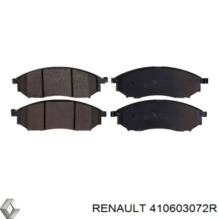 Do koszyka 410603072R Renault (RVI) Klocki hamulcowe przednie tarczowe