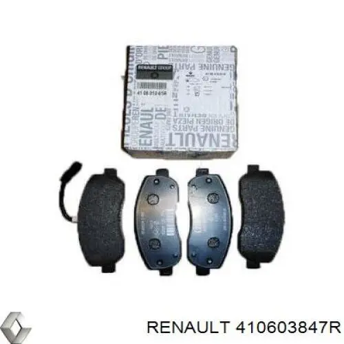 410603847R Renault (RVI) Klocki hamulcowe przednie tarczowe