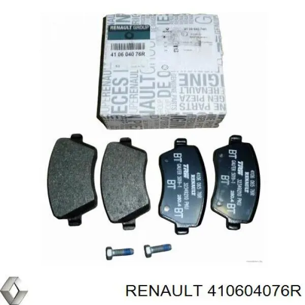 Do koszyka 410604076R Renault (RVI) Klocki hamulcowe przednie tarczowe